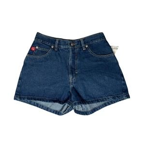 NEW Vintage 90s No Excuses High Waist Denim Blue Jean Denim Mom Shorts Sz 9/10